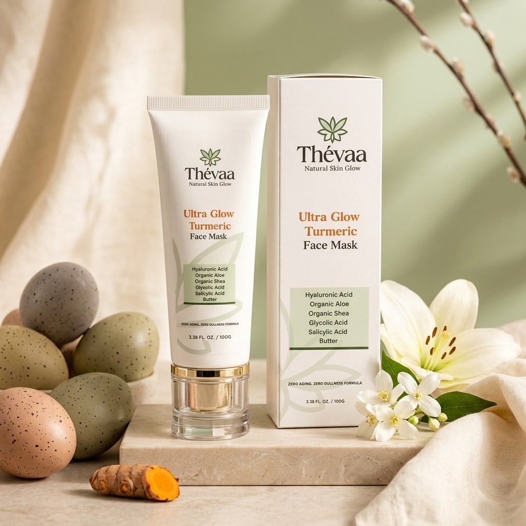 Ultra Glow Turmeric Face Mask on stone