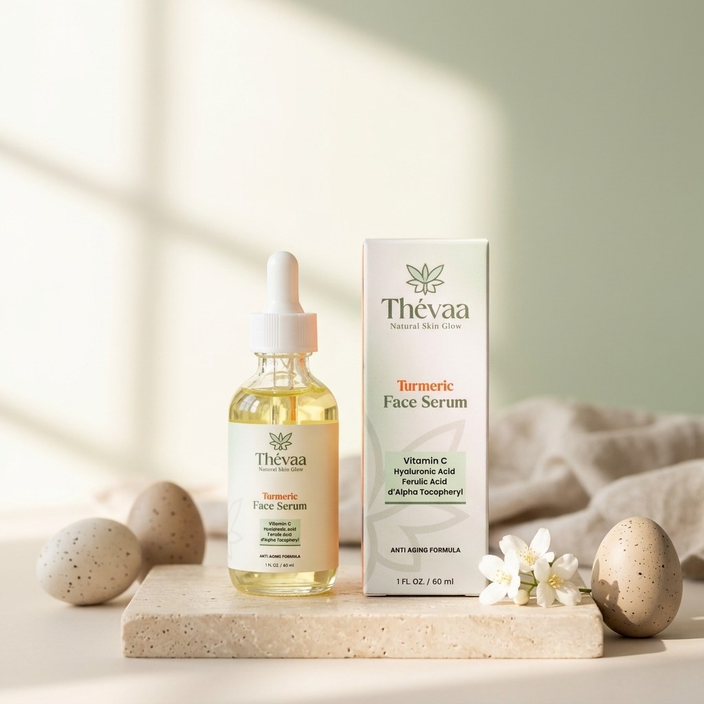 Thévaa Turmeric Face Serum bottle and box