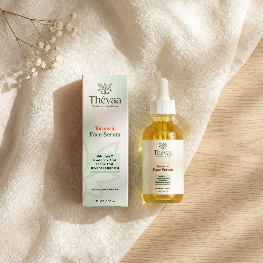 Turmeric Face Serum flat lay